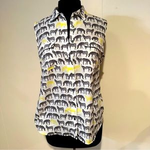 Talbots zebra 🦓 sleeveless top size 10 (#201)